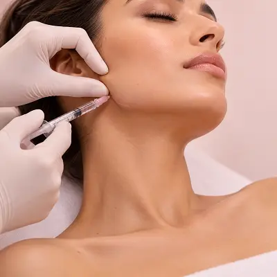 Profhilo treatment in Islamabad at Dermalase showing a professional injectable skin booster procedure using hyaluronic acid to improve skin hydration, mild laxity, crepey texture, fine lines and dullness. The treatment supports collagen and elastin, enhances firmness and glow, and is commonly used on the face, neck, hands and décolletage.
